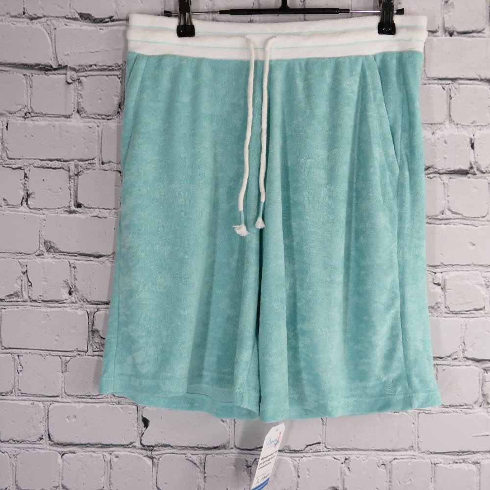 Women's Sun Baby Terry Shorts - Aqua - Picture 3 of 5